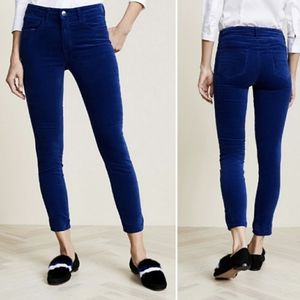 L'AGENCE Margot High Rise Skinny Ankle Velvet Pant